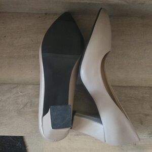 Nude Tone chunky pump heels